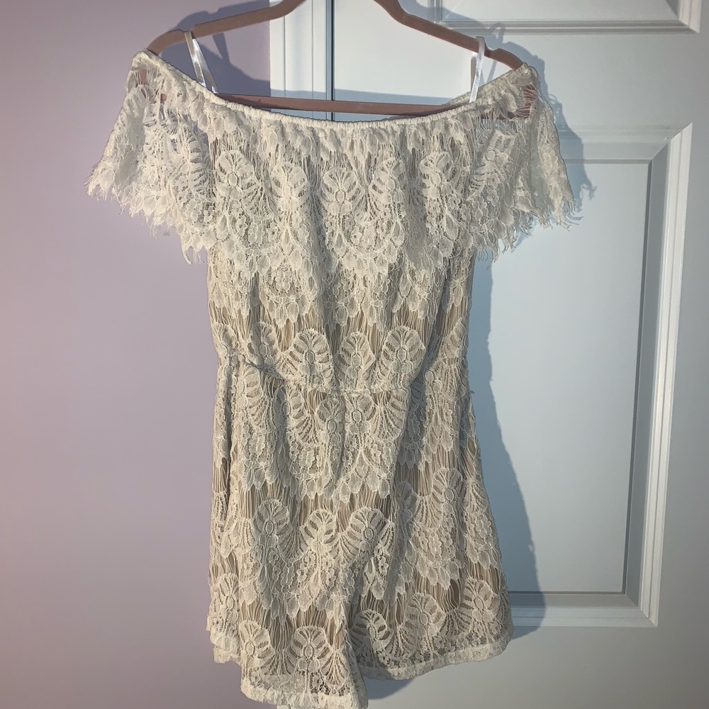 White lace romper